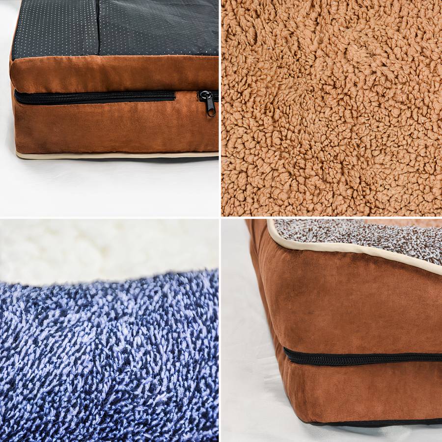 Elegant Brown and Beige Dog Sofa Bed