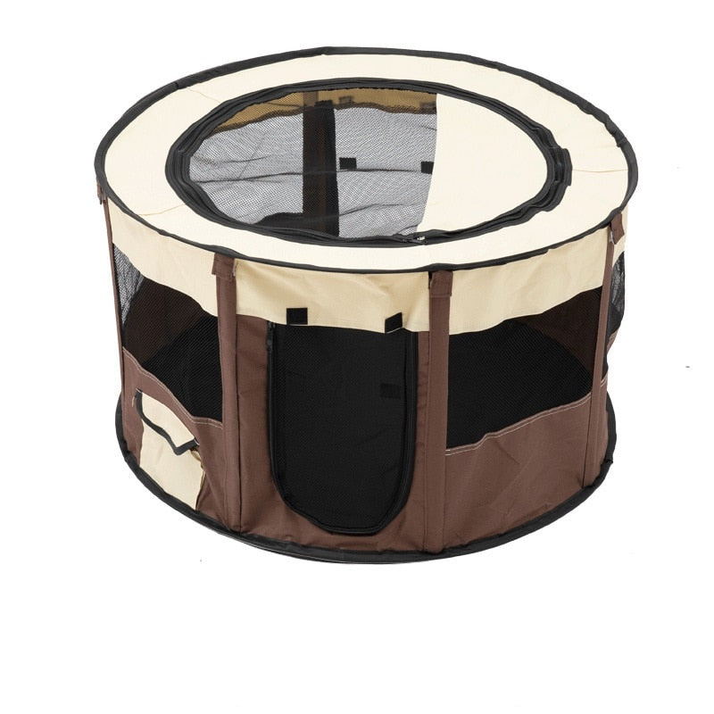 Portable Foldable Round Breathable Dog Playpen