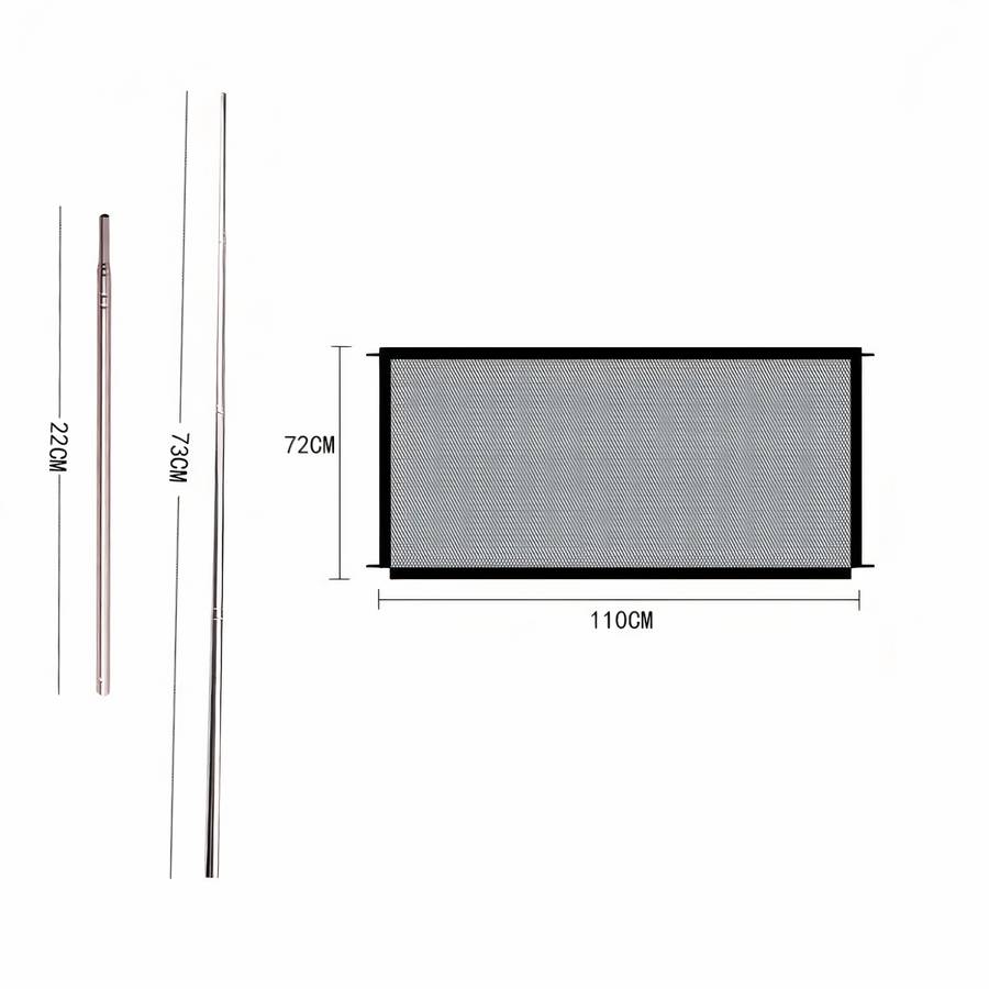 Dog Mesh Barrier Gate Adjustable Pet Safety Gate for Stairs and Doors