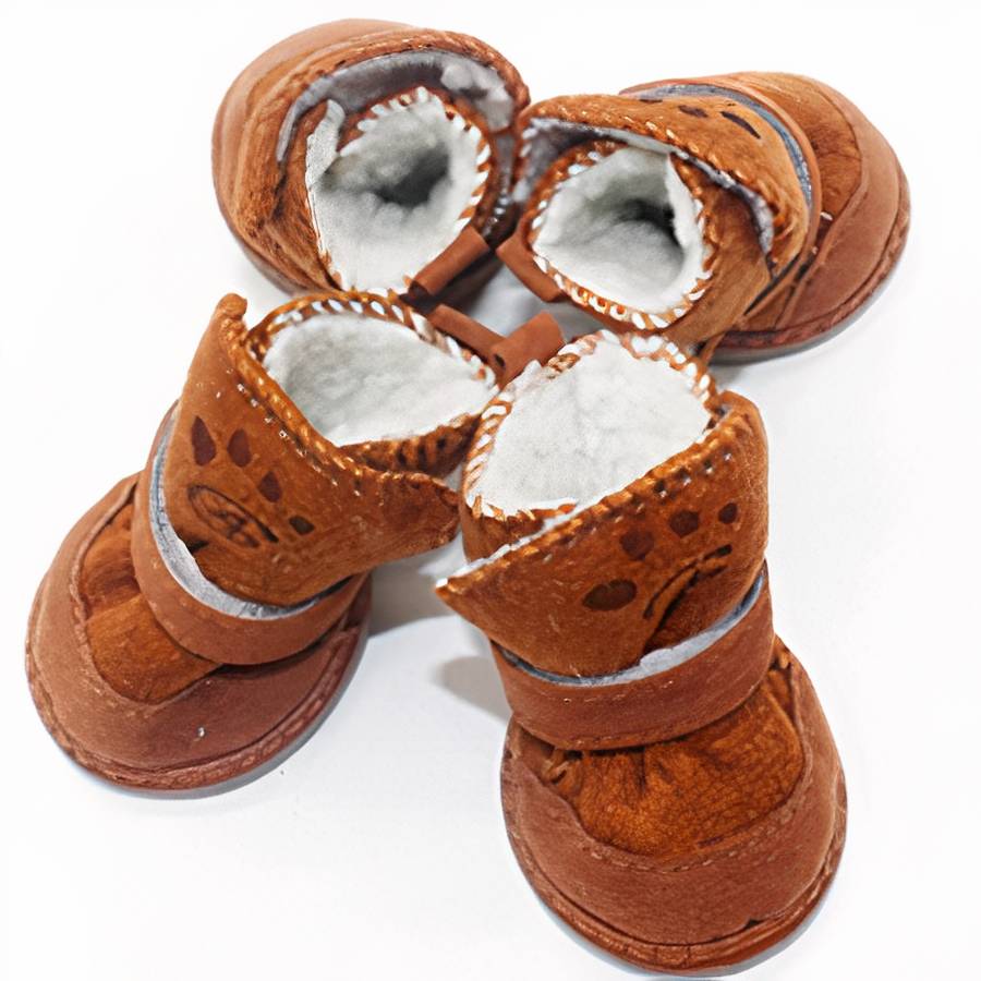 Suede Snow Boots for Small Dogs Waterproof Winter Dog Shoes
