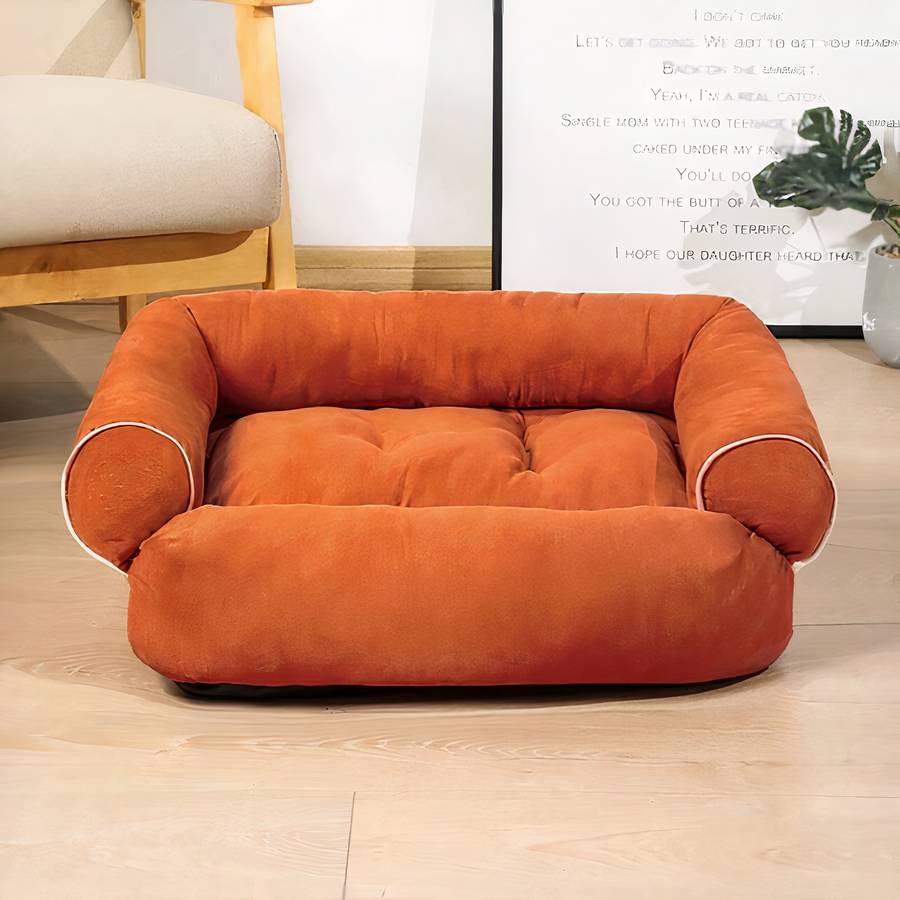 Dog Sofa Bed Convertible Couch for Pets Comfortable Plush Lounge
