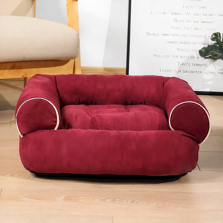 Dog Sofa Bed Convertible Couch for Pets Comfortable Plush Lounge