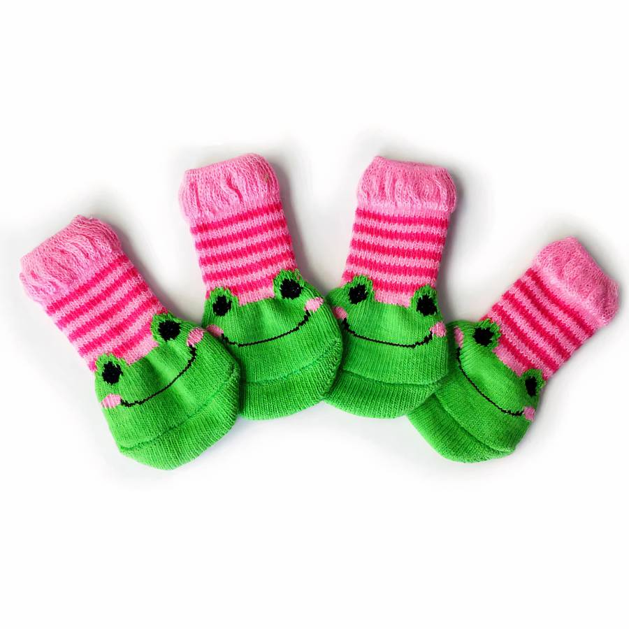 Thick Warm Colorful Dog Slippers Cozy Pet Booties for Small Medium Large Dogs