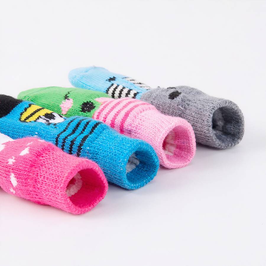 Thick Warm Colorful Dog Slippers Cozy Pet Booties for Small Medium Large Dogs
