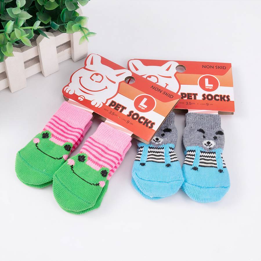 Thick Warm Colorful Dog Slippers Cozy Pet Booties for Small Medium Large Dogs