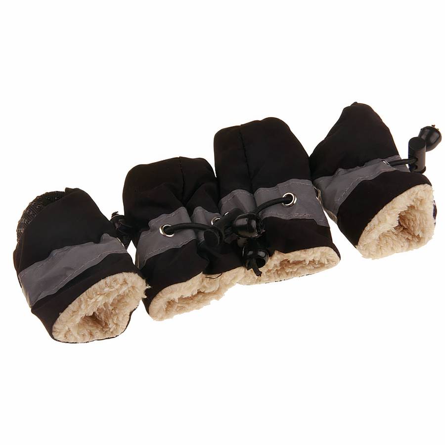 Solid Color Warm Dog Slippers Cozy Pet Booties for Small Medium Large Dogs