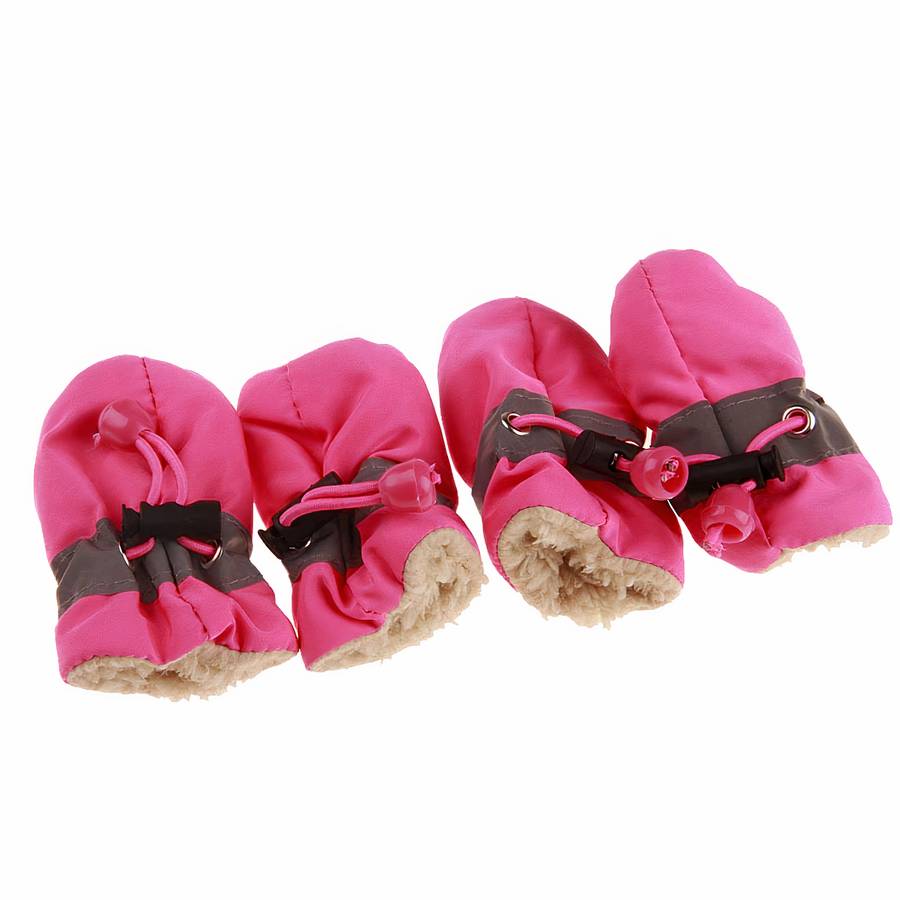 Solid Color Warm Dog Slippers Cozy Pet Booties for Small Medium Large Dogs