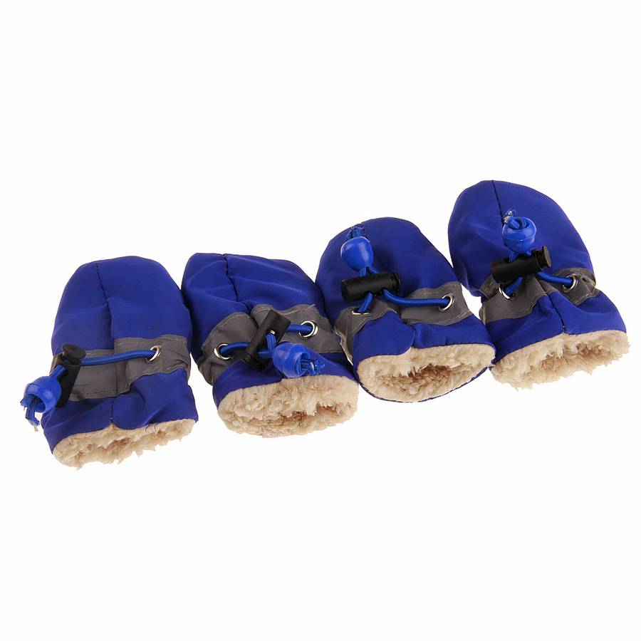Solid Color Warm Dog Slippers Cozy Pet Booties for Small Medium Large Dogs