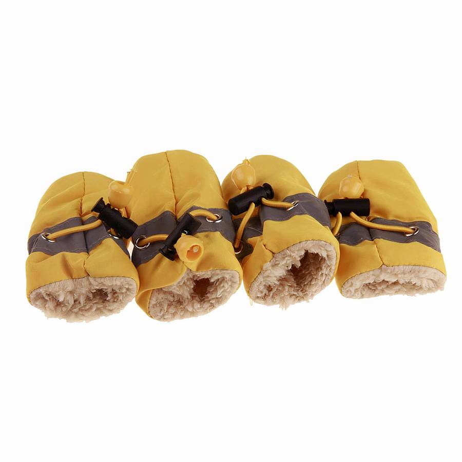Solid Color Warm Dog Slippers Cozy Pet Booties for Small Medium Large Dogs
