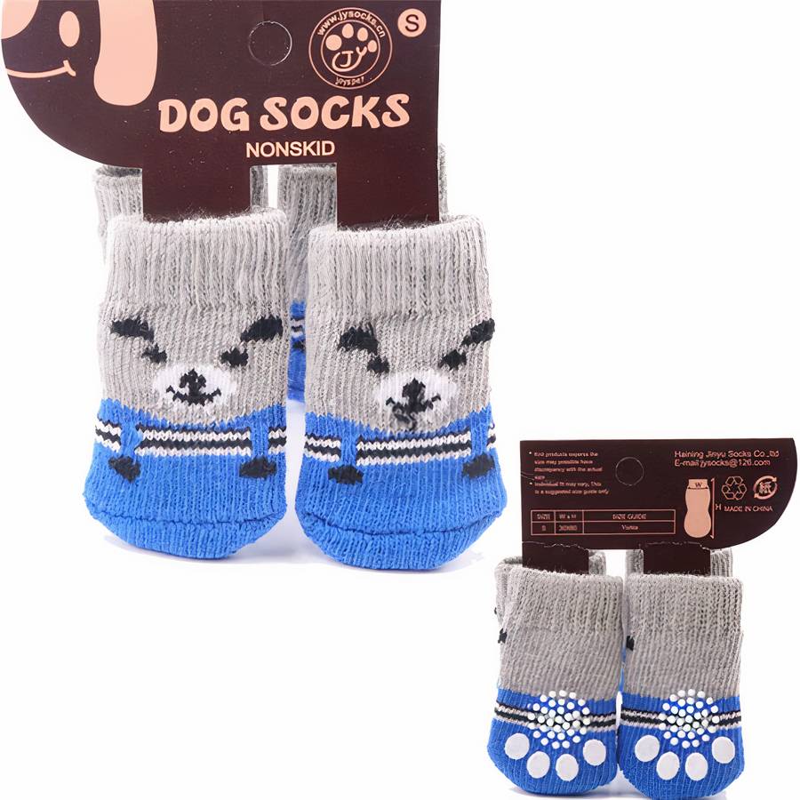 Multicolor Warm Cotton Dog Slippers Cozy Pet Socks for Indoor Use