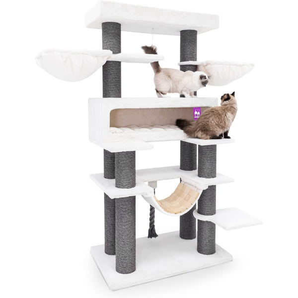 Giant XXL Cat Tree 19in x 69in Premium Multi-Level Cat Tower