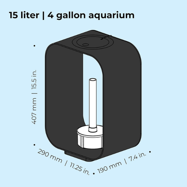 LED Aquarium Light Modern Black Design