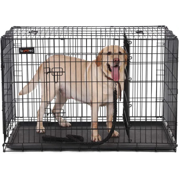XXL Dog Crate Heavy Duty Large Metal Wire Kennel</assistant