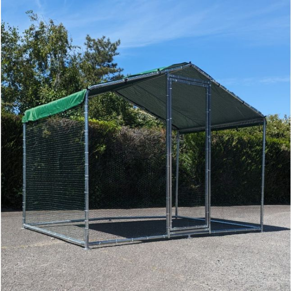 Chicken Run Coop 65 Sq Ft 2x3x7.4ft Galvanized Steel Wire Mesh 1.5 Inch Mesh Size