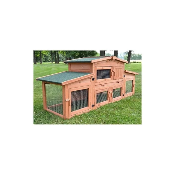 Outdoor Rabbit Hutch Cage 185x51x75cm Small Animal Pet House