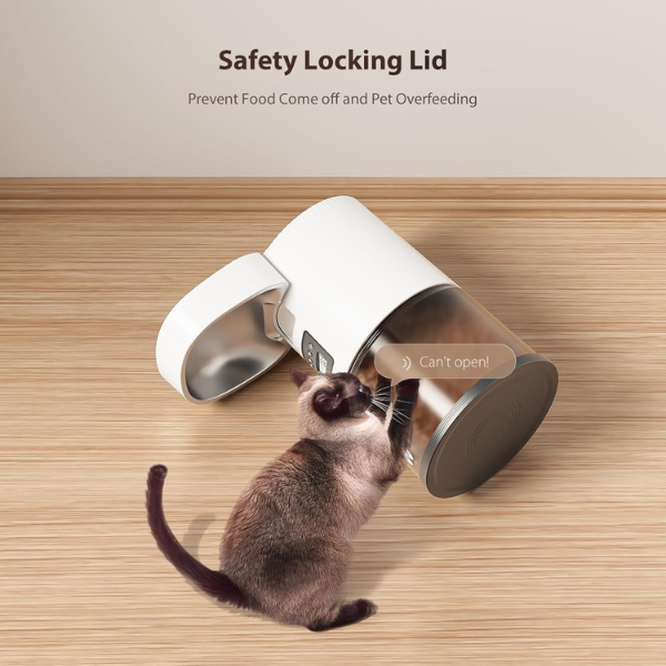 Programmable Automatic Cat Food Dispenser with Portion Control