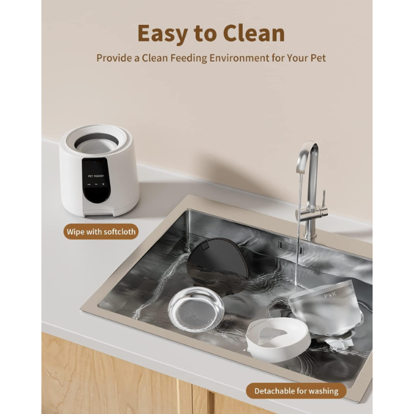 Smart Automatic Cat Feeder Programmable Portion Control Pet Food Dispenser