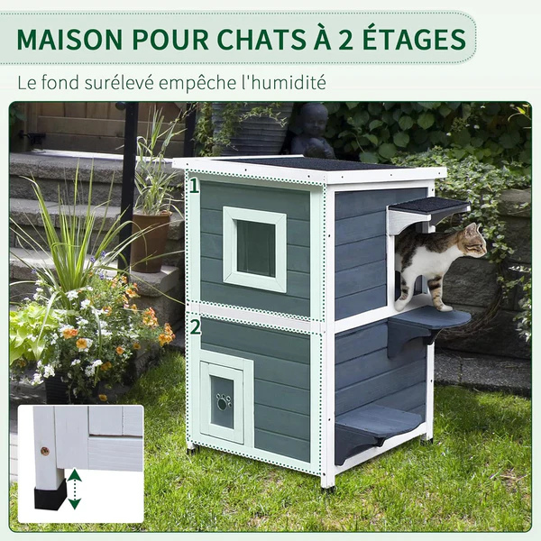 Weatherproof Outdoor Cat House Durable Pet Shelter