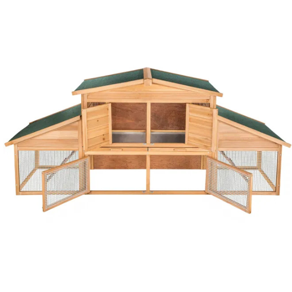 Hamster Hutch Small Rodents Wooden Cage 89 x 30 x 37.5 Inches
