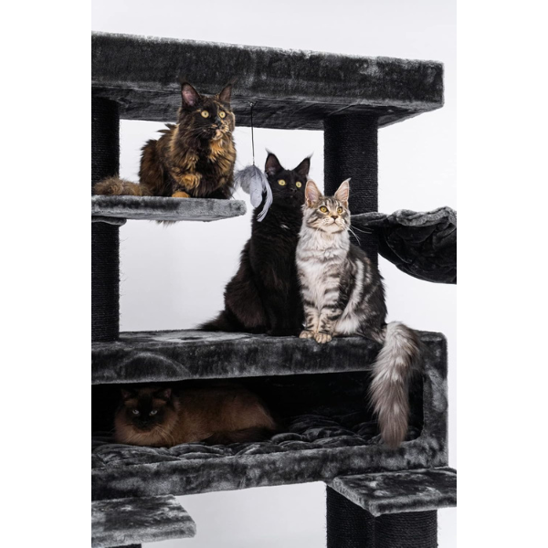 Giant XXL Cat Tree 19in x 69in Premium Multi-Level Cat Tower