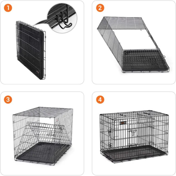 XXL Dog Crate Heavy Duty Large Metal Wire Kennel</assistant