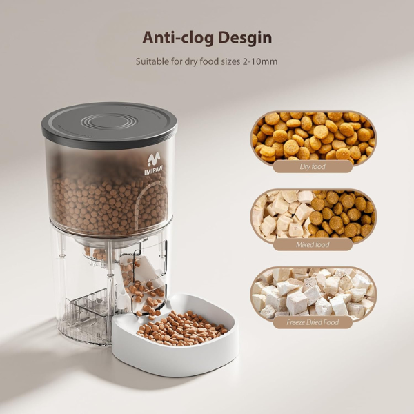 Programmable Automatic Cat Food Dispenser with Portion Control