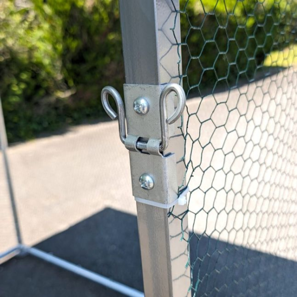 Chicken Run Coop 65 Sq Ft 2x3x7.4ft Galvanized Steel Wire Mesh 1.5 Inch Mesh Size