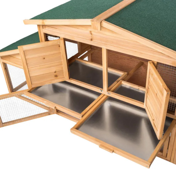 Hamster Hutch Small Rodents Wooden Cage 89 x 30 x 37.5 Inches