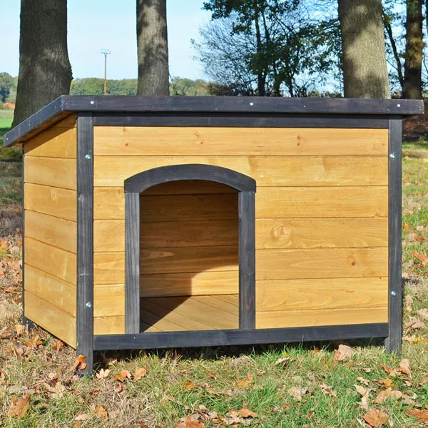 Outdoor Wooden Dog House Pine Wood XL 89x31x32 Inch with Roof Ventilation