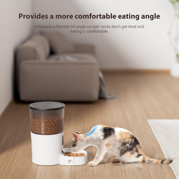Programmable Automatic Cat Food Dispenser with Portion Control