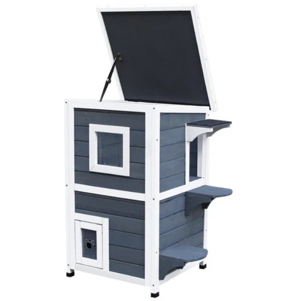 Weatherproof Outdoor Cat House Durable Pet Shelter