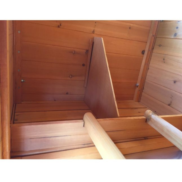 Chicken Coop for 4 to 6 Hens FSC Certified Wood with Opening Roof