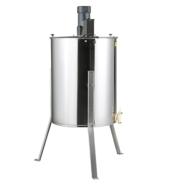 Electric Stainless Steel Honey Extractor 4-8 Frame Honey Spinner with Lid 140W Adjustable Height Beekeeping Equipment