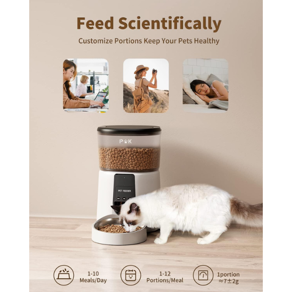 Smart Automatic Cat Feeder Programmable Portion Control Pet Food Dispenser