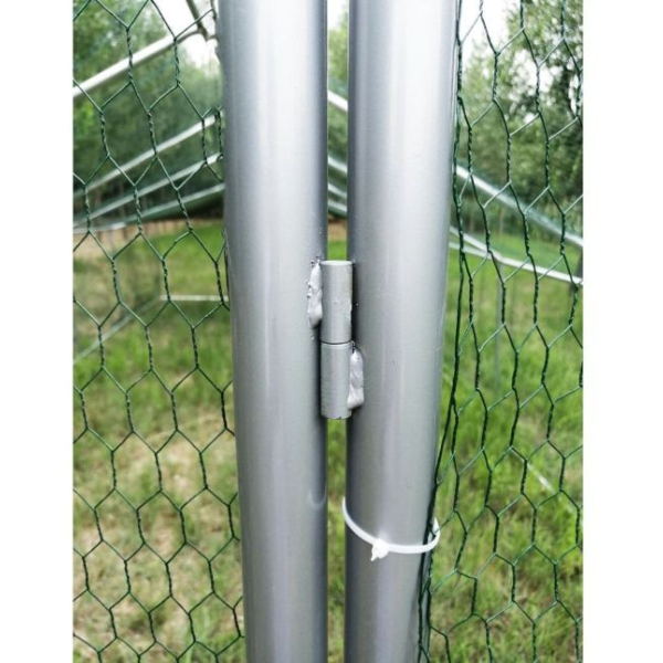 Chicken Coop Run 344 Sq Ft 8x4x9ft Galvanized Steel Outdoor Poultry Enclosure with 1.5in Wire Mesh