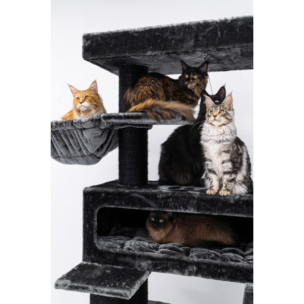 Giant XXL Cat Tree 19in x 69in Premium Multi-Level Cat Tower