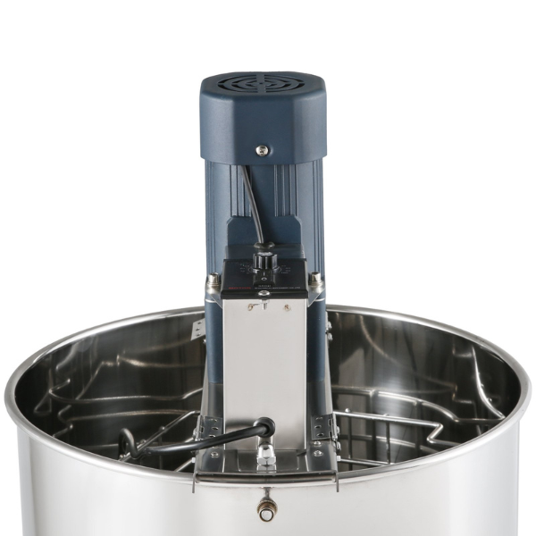 Electric Stainless Steel Honey Extractor 4-8 Frame Honey Spinner with Lid 140W Adjustable Height Beekeeping Equipment