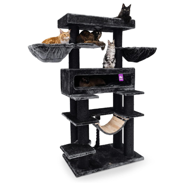 Giant XXL Cat Tree 19in x 69in Premium Multi-Level Cat Tower
