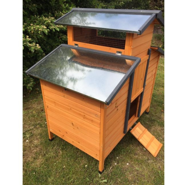 Chicken Coop for 4 to 6 Hens FSC Certified Wood with Opening Roof