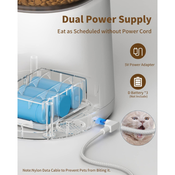 Smart Automatic Cat Feeder Programmable Portion Control Pet Food Dispenser