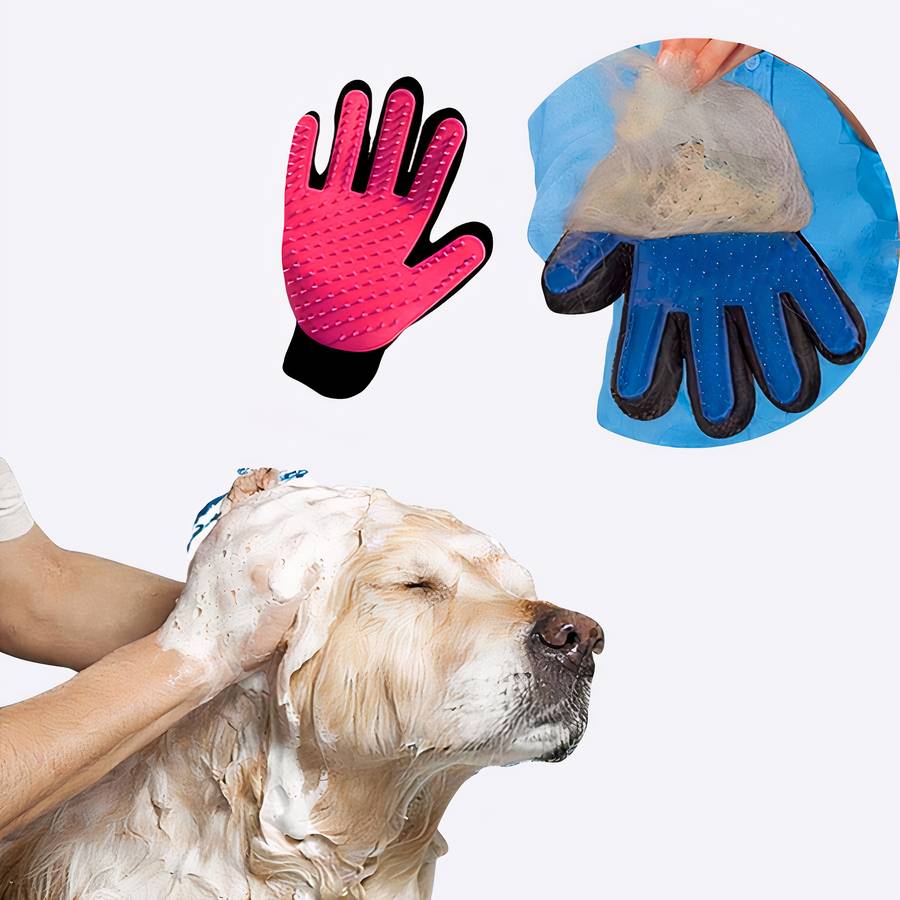 Dog Grooming and Massage Glove Pet Hair Remover Brush