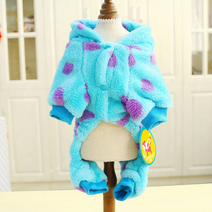 Cute Thick Hooded Dog Coat Warm Winter Jacket for Small and Large Dogs