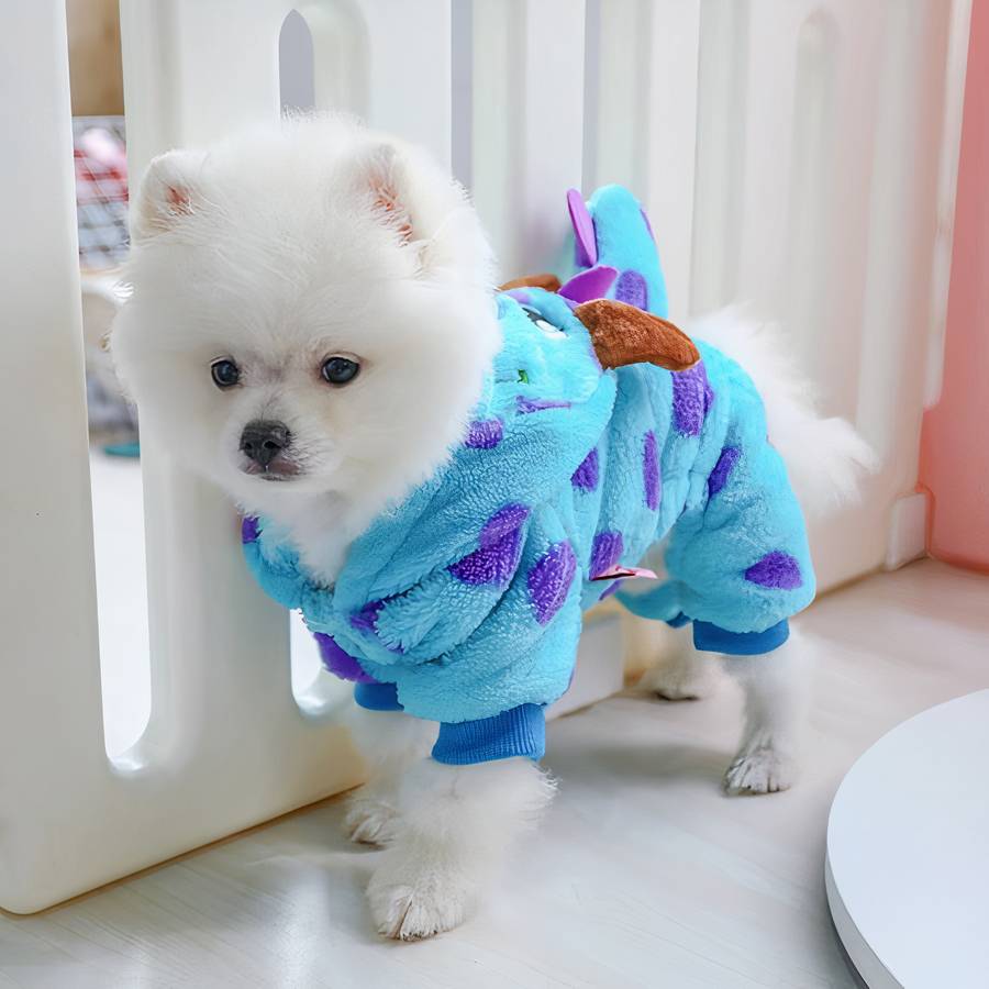 Cute Thick Hooded Dog Coat Warm Winter Jacket for Small and Large Dogs