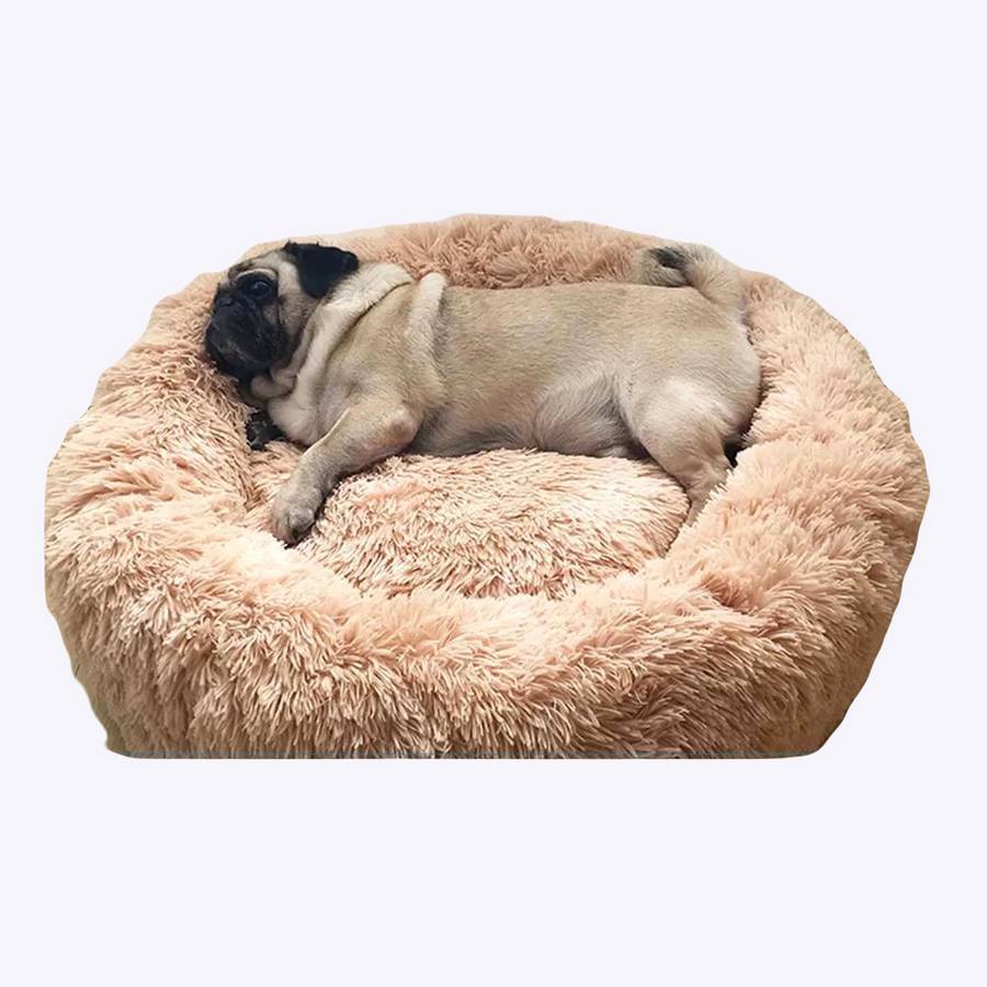 Ultra Soft Fleece Pet Bed Plush Cozy Dog Cat Basket