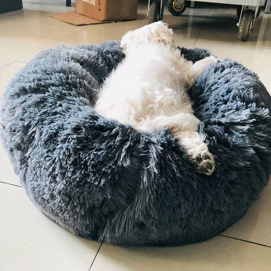 Ultra Soft Fleece Pet Bed Plush Cozy Dog Cat Basket
