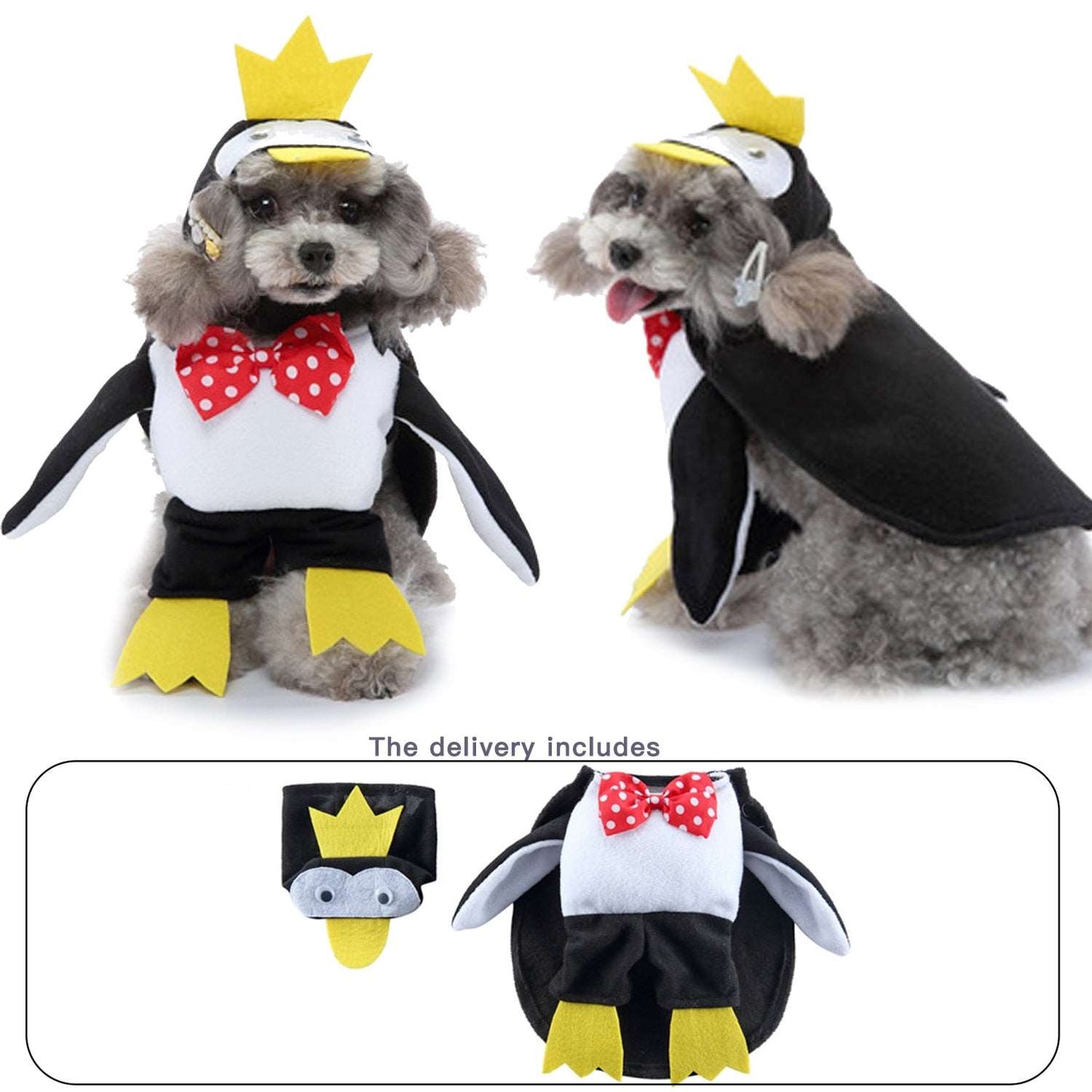 Pet Costume for Cats and Dogs Penguin Outfit