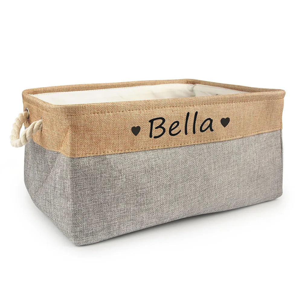 Custom Pet Storage Basket Personalized Animal Organizer Container