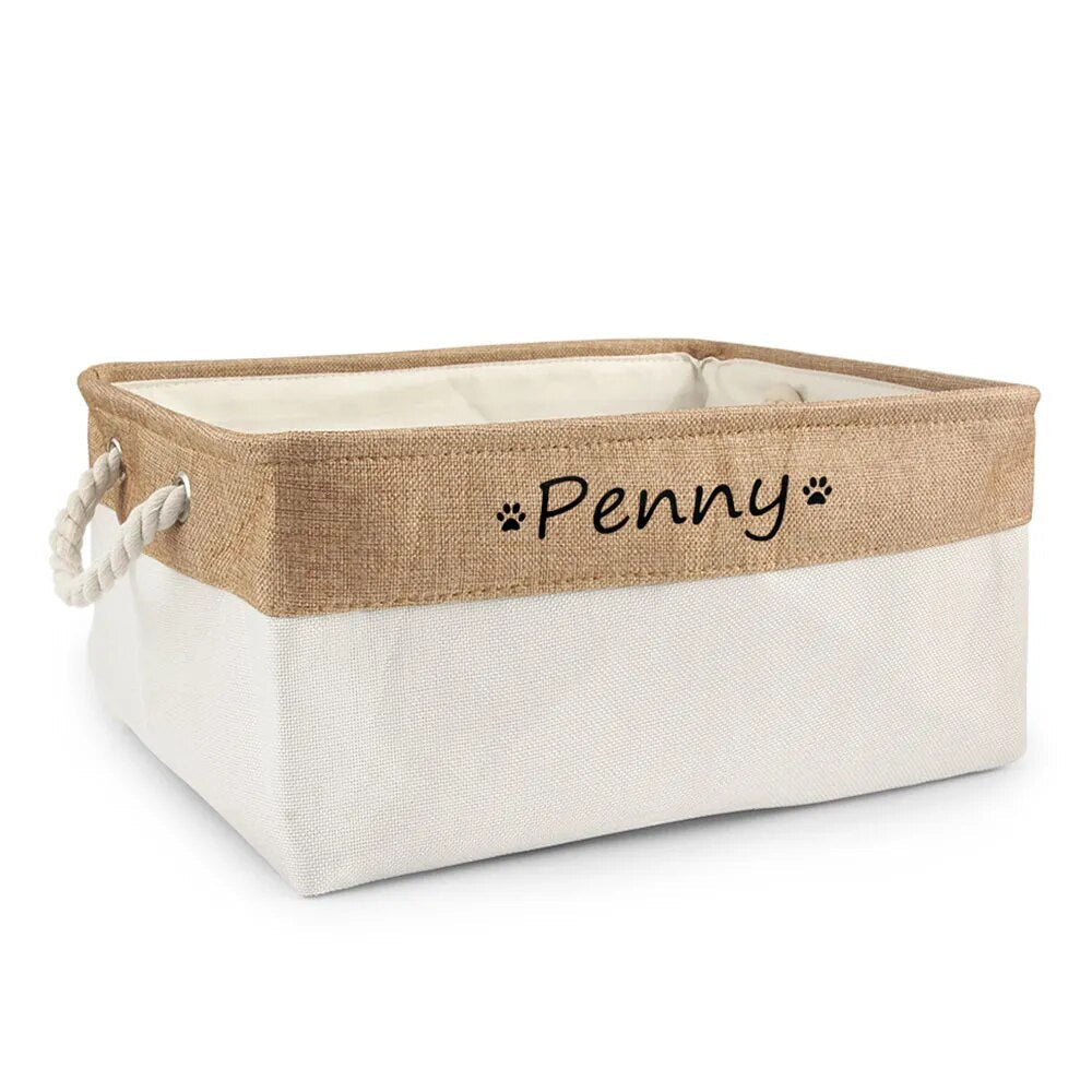Custom Pet Storage Basket Personalized Animal Organizer Container