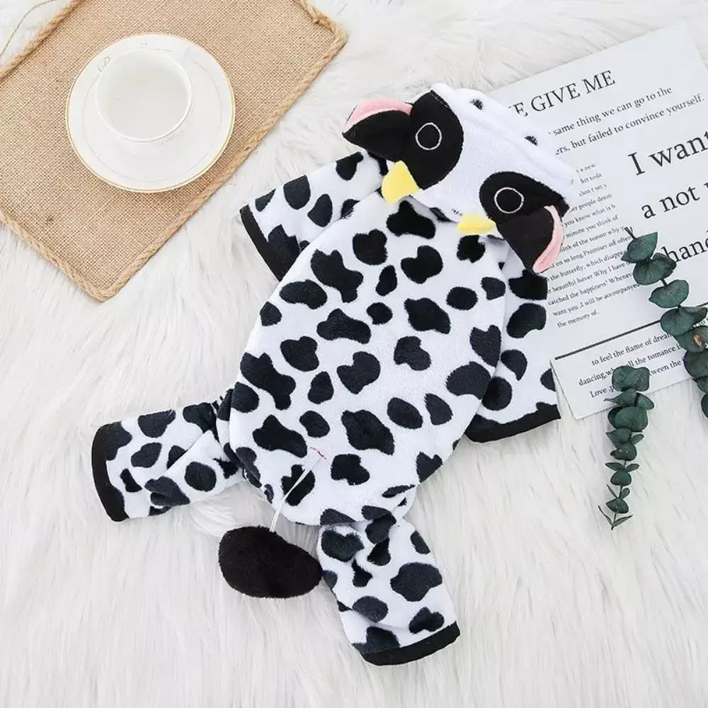 Cow Print Cat Hoodie Costume