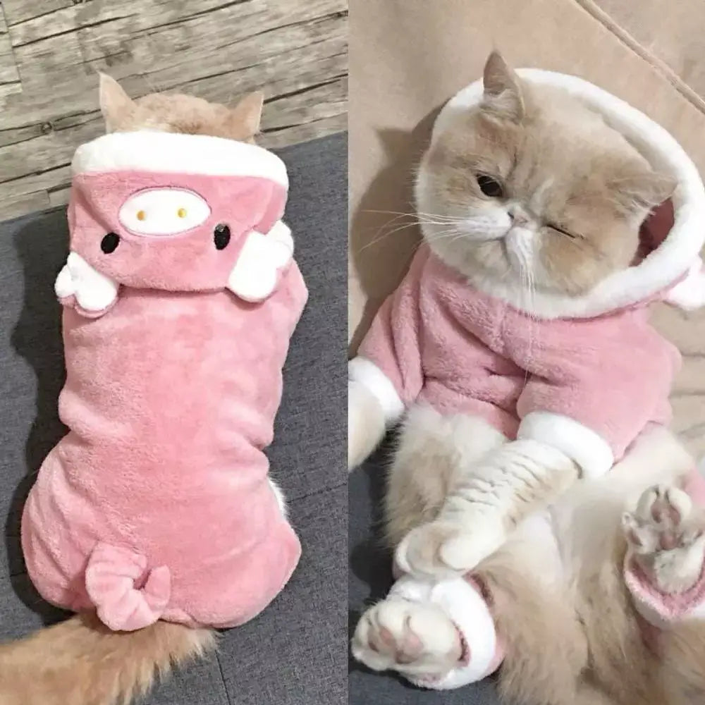 Cow Print Cat Hoodie Costume